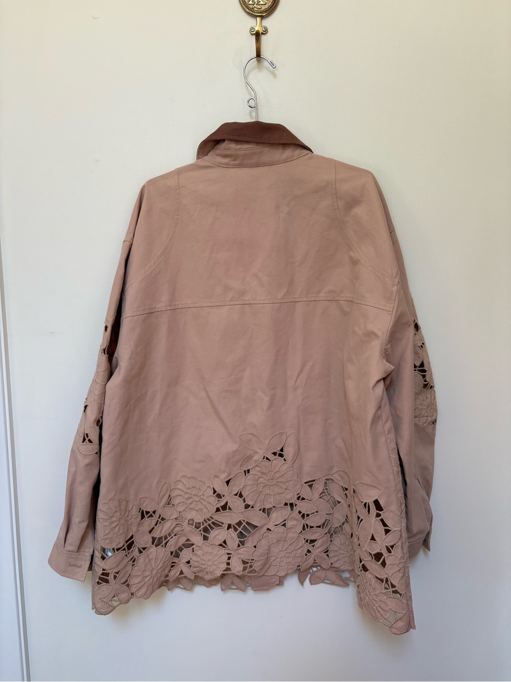 NWOT By Anthropologie Cotton Floral Cutwork Barn Jacket Size XL - Picture 9 of 16